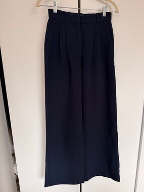 Abercrombie & Fitch Women's Dark Navy Tailored Trousers